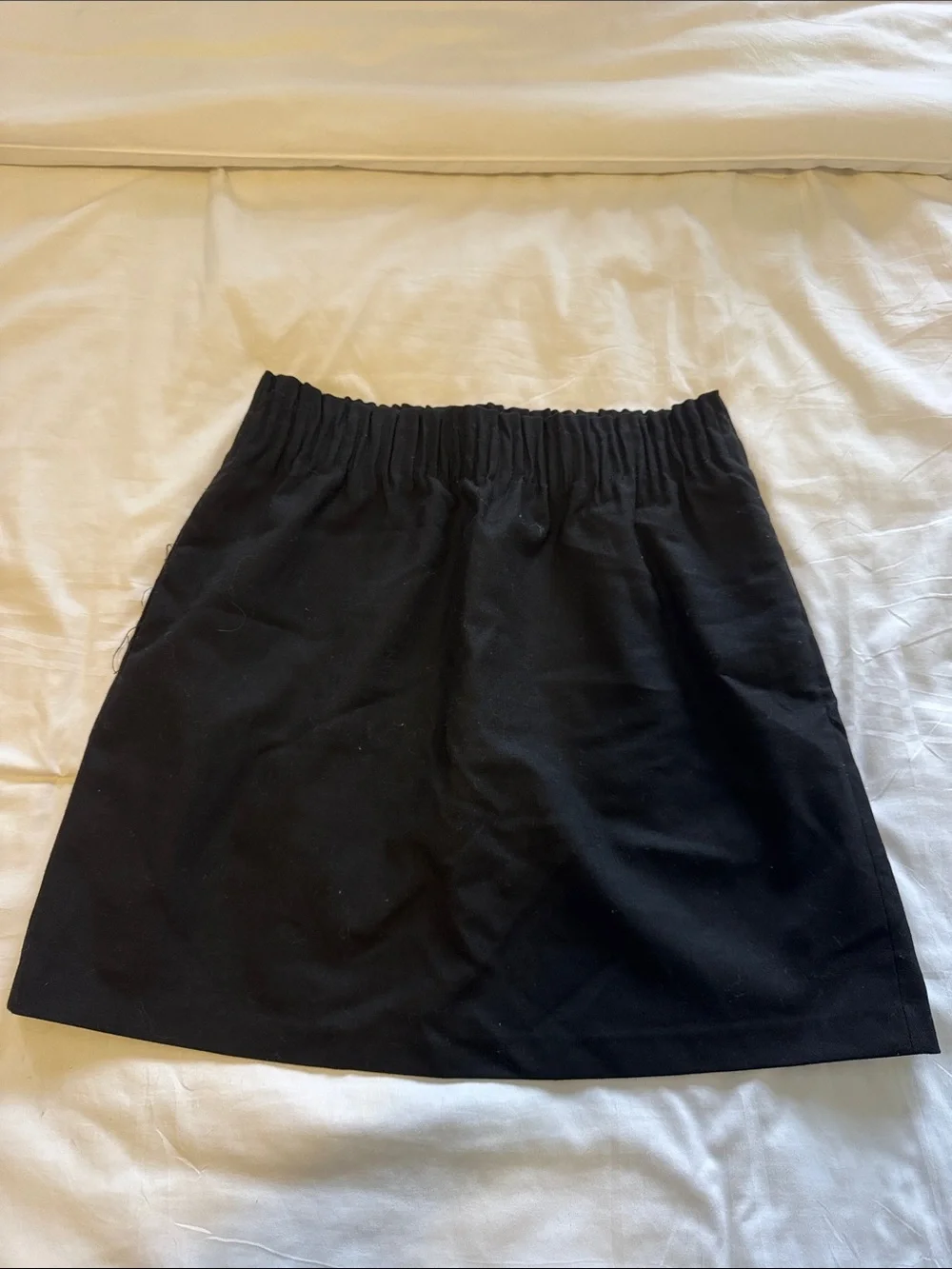 J. Crew Black Elastic-Waist Mini Skirt